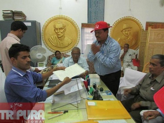 CPI-M candidates file nominations : Municipal elections CPI-M candidates file nominations : Municipal elections